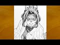 How To Draw Shinobu Kocho From Demon Slayer Easy Anime Drawing Step By Step Tutorial 