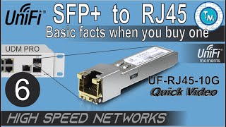 SFP+ RJ45 Unifi Modules – What do we get? | Quick Video