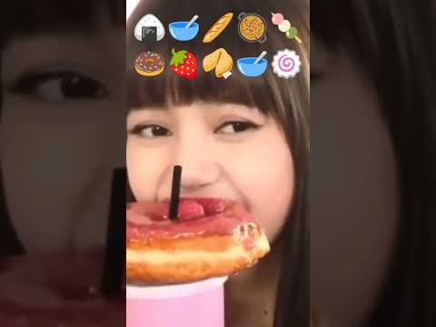 Lisa asmr 🍓🍥🍙🍩🍜 eating 🤤 Mukbang challenge😍 #lisa #blackpink #asmr #mukbang #challenge