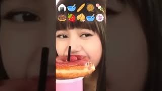 Lisa asmr 🍓🍥🍙🍩🍜 eating 🤤 Mukbang challenge😍 #lisa #blackpink #asmr #mukbang #challenge