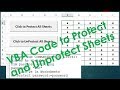 Protect and UnProtect Sheets using VBA - Excel VBA Example by Exceldestination