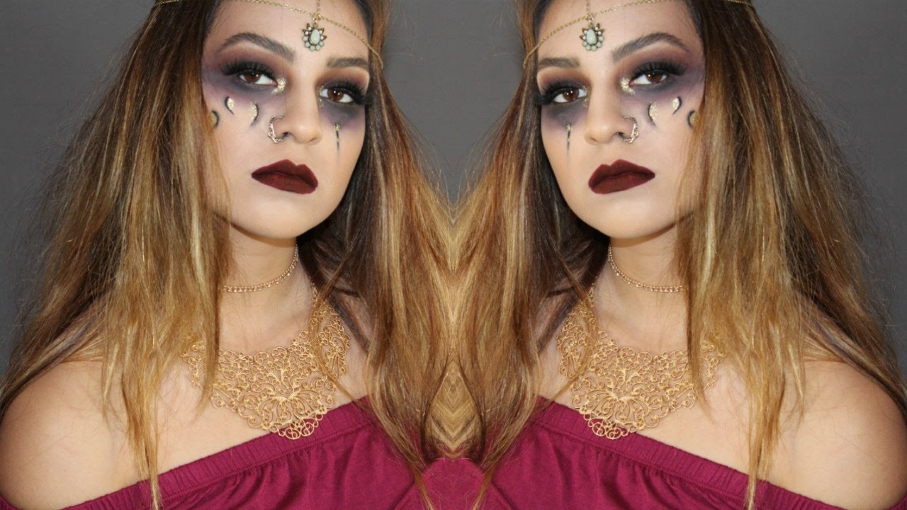 Haunting Gypsy Fortune Teller Halloween Makeup Tutorial YouTube