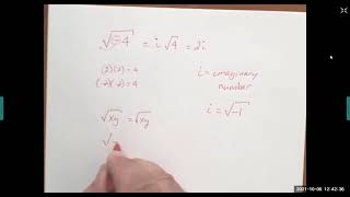 MATH 1314 LECTURE NOTES Wednesday 10 6 21 CH 3 SEC 1 COMPLEX NUMBERS