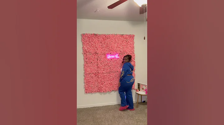 Pink DIY Flower Wall 🌸 #decoration