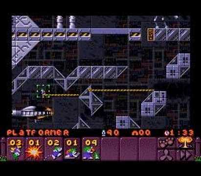 [Lemmings 2: The Tribes] Space Tribe (Level 2) - All Lemmings Rescued