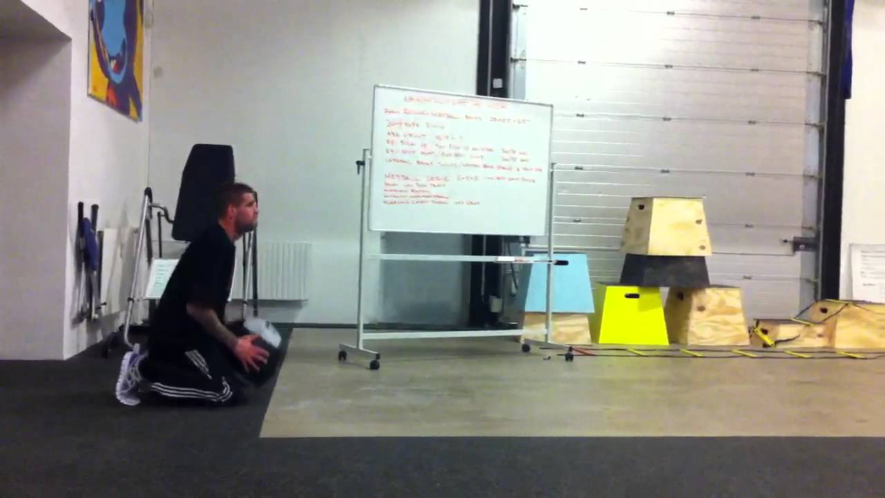 Kneeling Jump into Medicine Ball Chest Pass into Sprint YouTube
