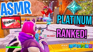 ASMR Gaming 🤩 Fortnite Ranked Platinum 3! Relaxing Gum Chewing 🎮🎧 Controller Sounds + Whispering💤