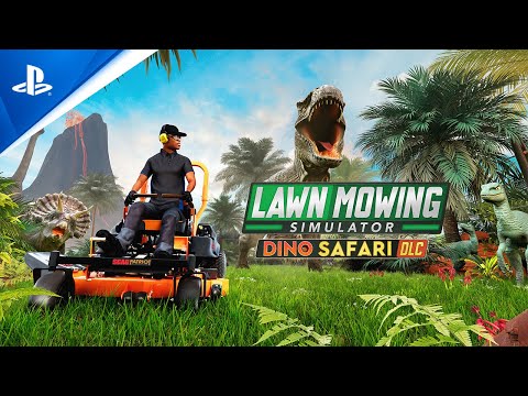Lawn Mowing Simulator – Dino Safari DLC Launch Trailer | PS5 & PS4 Games
