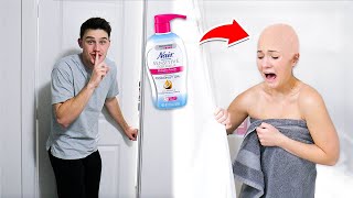 I Put NAIR HAIR REMOVAL In My Wifes Shampoo *BAD IDEA*