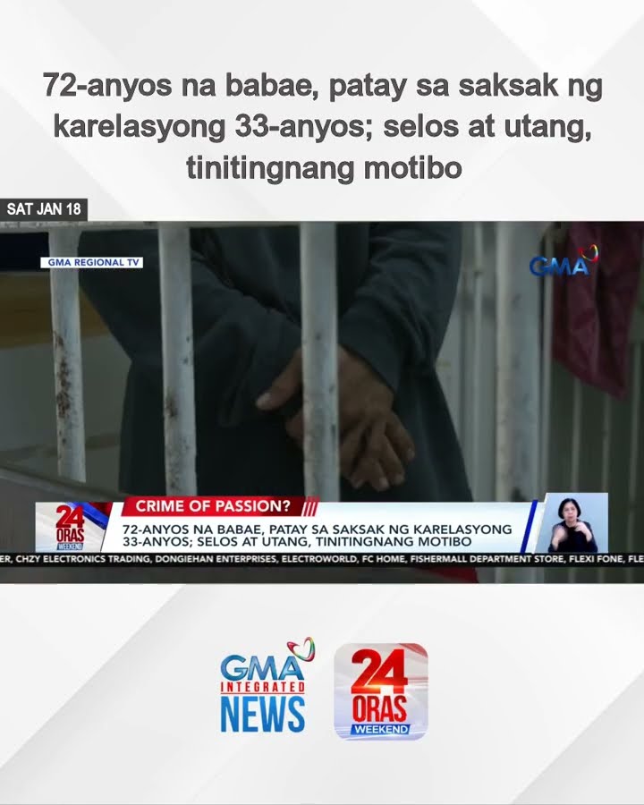 72-anyos na babae, patay sa saksak ng karelasyong 33-anyos; selos at utang,... | 24 Oras Weekend