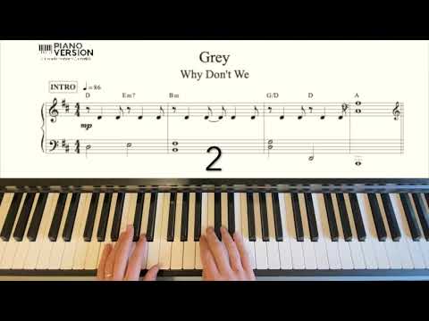 Piano Playalong GREY by Why Don't We with Sheet Music and Chords - YouTube