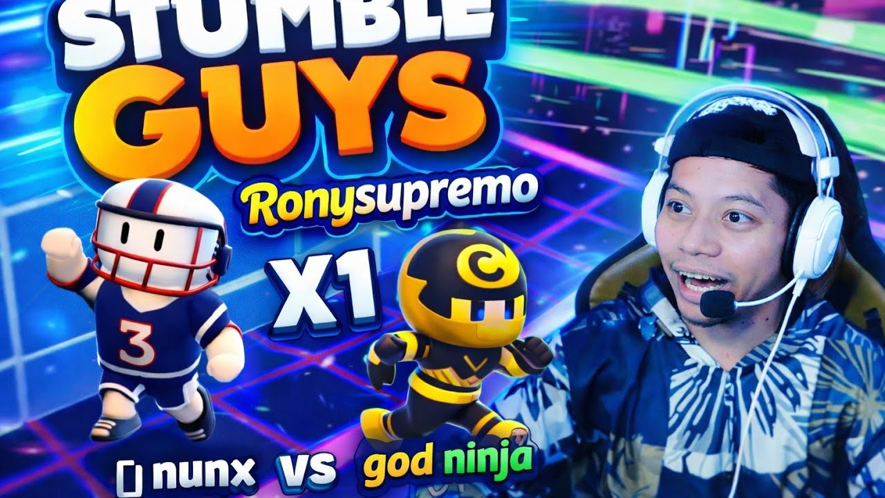 X1 INSANO no Stumble Guys 😱 nunx vs god ninja | Ronysupremo - YouTube