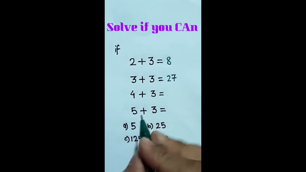 Genius IQ Test Math Puzzle 