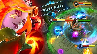 UNSTOPPABLE ALL RED RUNES SCALING KATARINA (800+ AP) | WILD RIFT