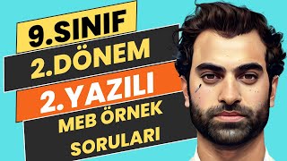 9.SINIF İNGİLİZCE 2.DÖNEM 2.YAZILI SORULARI | MEB ÖRNEK YAZILI SORULARI