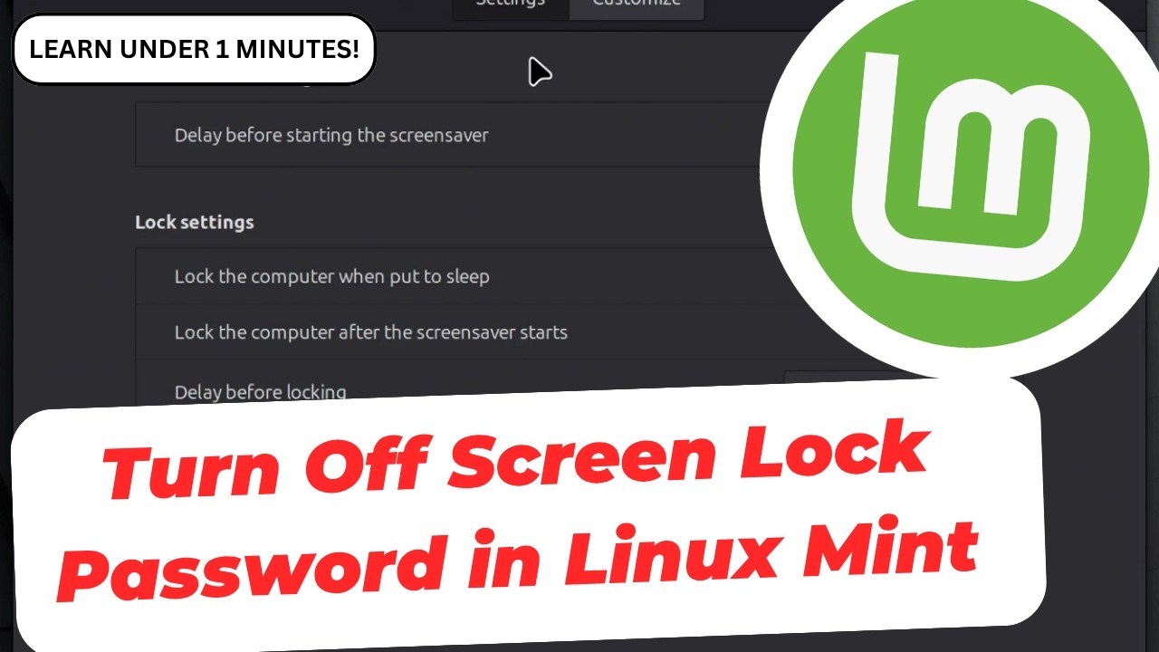 How to Turn Off the Default Password Prompt for Screen Lock Wakings in Linux Mint