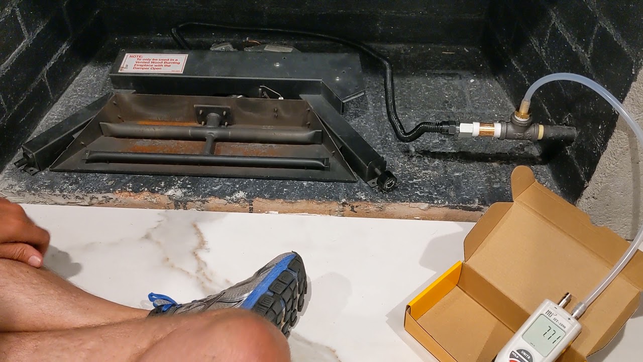 Fireplace burner gas pressure test using manometer YouTube