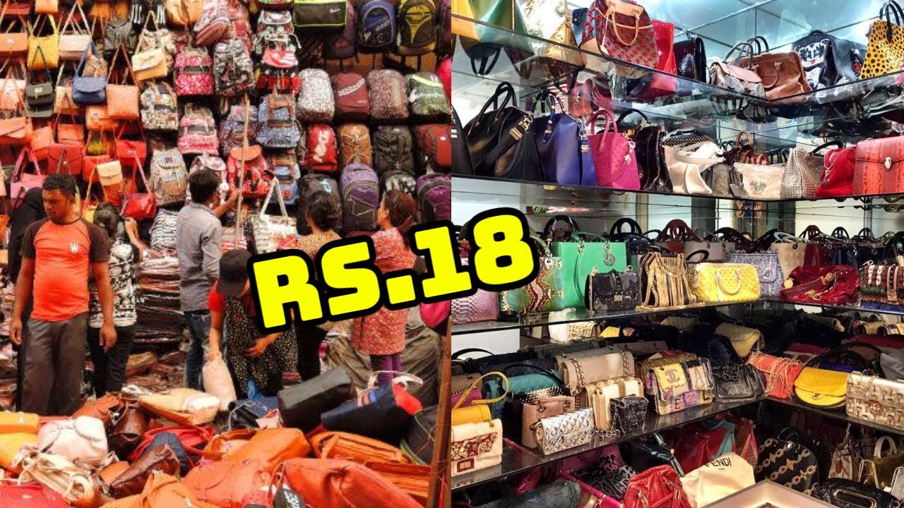 Rs.18 Bags Wholesale Price Chennai Shopping School/Lunch/Travel/HandBags/Purses/Wallets Etc