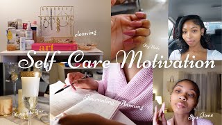 Self Care Motivation | Cleaning +Cooking + Spa at Home +Journaling + More