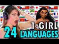 1 girl 24 languages  how far ill go  moana vaiana multilanguage cover by eline vera