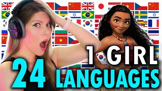 1 GIRL 24 LANGUAGES - HOW FAR ILL GO - Moana, Vaiana (Multi-Language cover by Eline Vera)