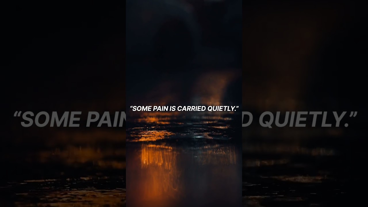 Some pain is carried quietly. And no one ever notices. 