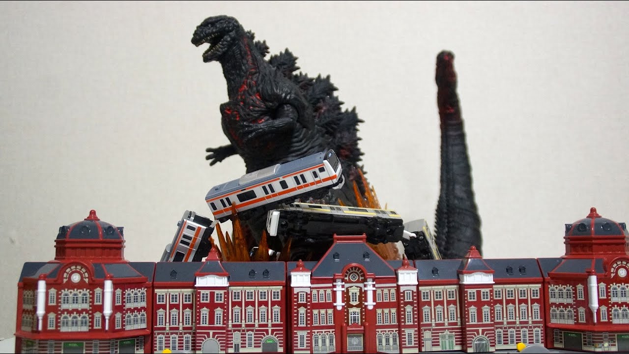 シン ゴジラ プラレールで無人在来線爆弾やってみた Godzilla Pla Rail Youtube