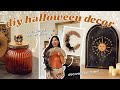 *ACTUALLY AESTHETIC* DIY HALLOWEEN DECOR + DECORATE W/ ME | Crescent Moon Wreath + Tint Amber Glass