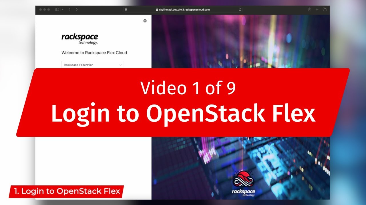 Video 1/9: How to Login and Navigate the Rackspace OpenStack Flex ...