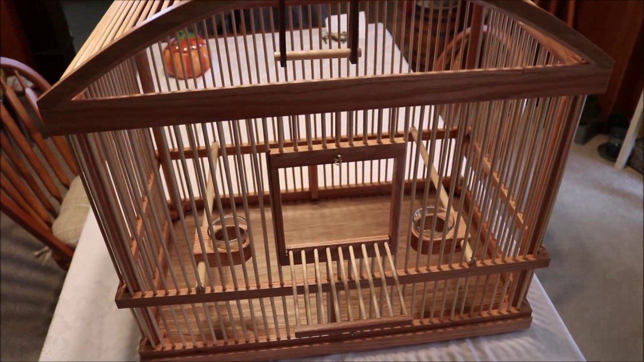Homemade Custom Wooden Bird Cage YouTube