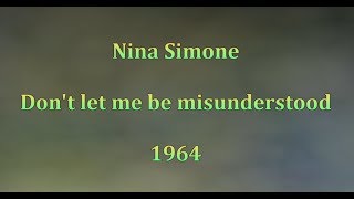 Nina Simone - Dont let me be misunderstood - Lyrics s prijevodom Resimi