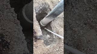 Exposing concrete storm pipe, 3 metres deep #hydrovac #bluecollar #satisfying #operator #excavation