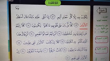 سورة المطففين من ١٢ إلى ٢٢