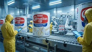 Carnation Evaporated Milk Factory Tour | Robotic Technology Milk Production | Behind The Scenes