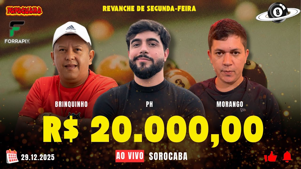 AO VIVO - BRINQUINHO x MORANGUINHO - NARRAÇÃO PH - R$ 20.000 - SOROCABA - 29/12/2025 