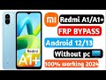 Xiaomi Redmi A1plus New Method Frp Bypass 2024