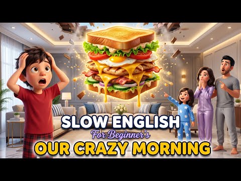 Our Crazy Morning Routine | Easy English Listening Practice | A2 Level