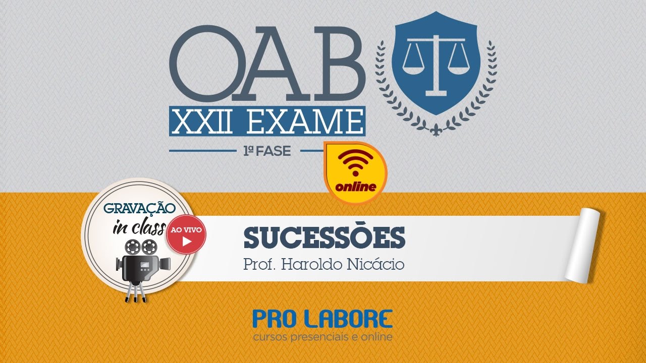 Sucessões – Prof. Haroldo Nicácio