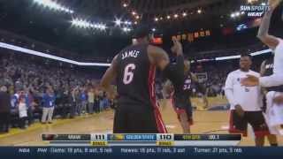Lebron James Nails a 3-Pointer to Beat the Warriors