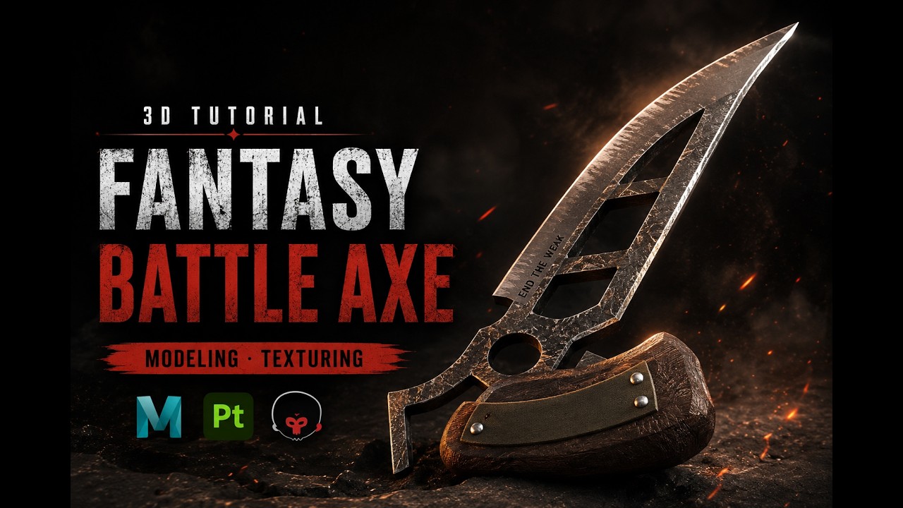 Modeling a Fantasy Sword in Maya 2025 - Step by Step Tutorial (Part 1 ...