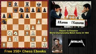 Ang Pinakabatang World Chess Champion Garry Kasparov vs Anatoly Karpov Game 24|Free 350 Chess Ebooks