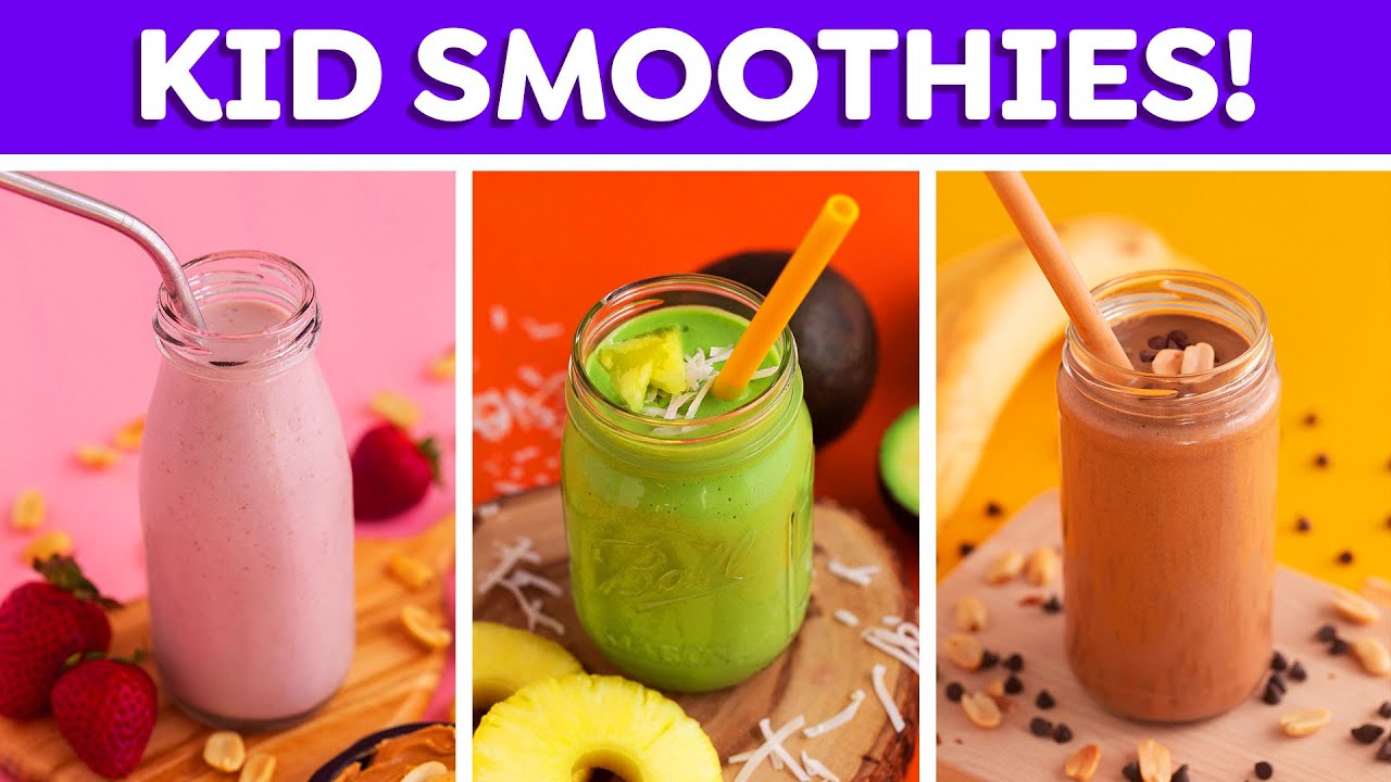 ⁣4 Kids Smoothies Recipes + Smoothie Bowls!