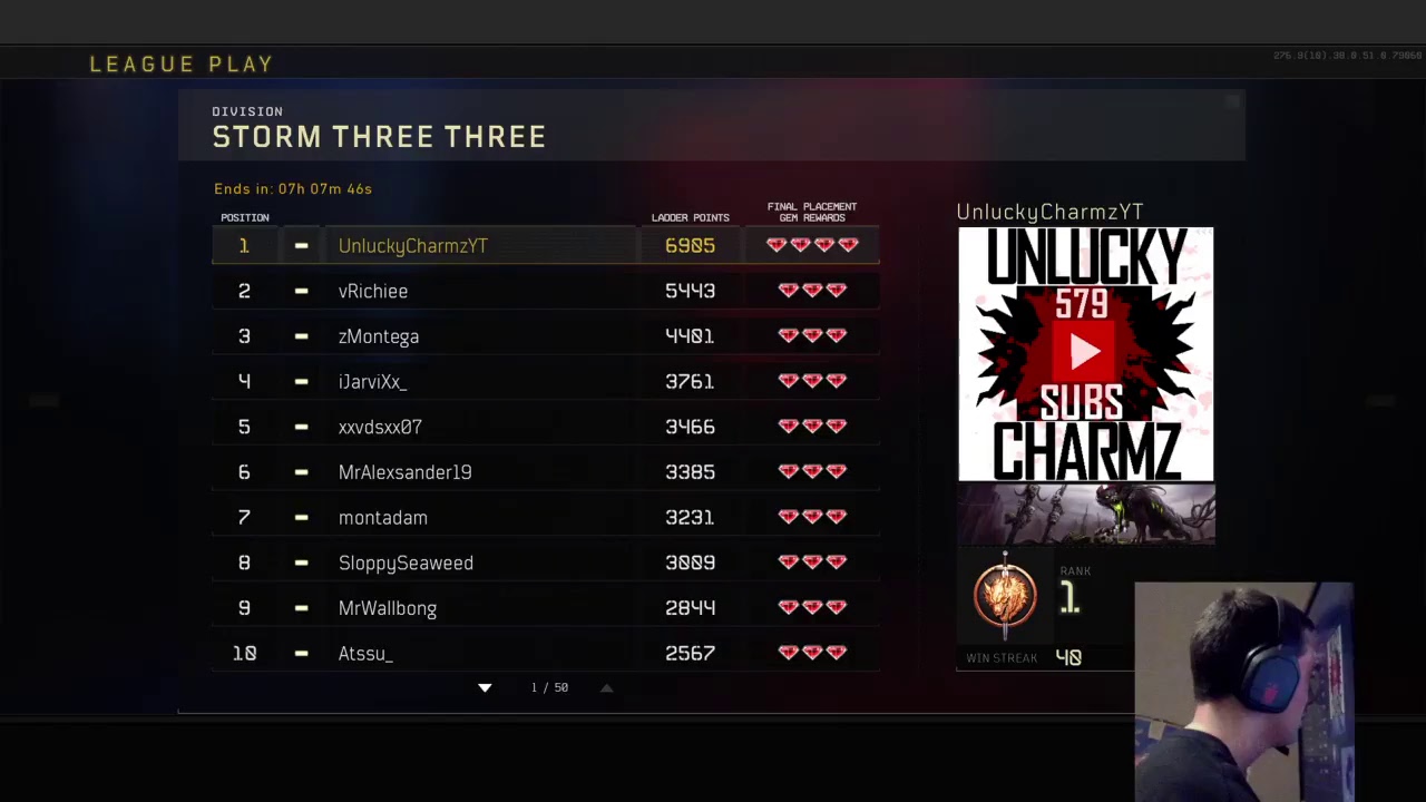 Legally Blind gamer grinding League Play | Securing Gold Division part 2