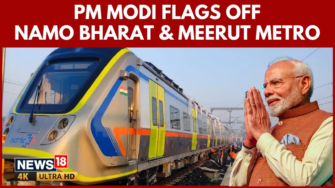 PM Modi Inaugurates Namo Bharat Train & Meerut Metro | 82-Km Delhi-Meerut Corridor | 4K