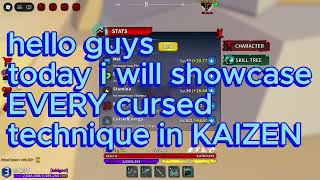 EVERY Cursed Technique Showcase & Damage | KAIZEN Roblox