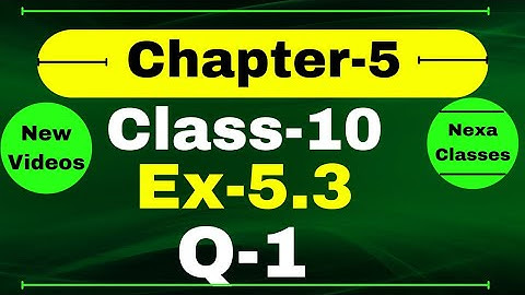 Class 10 Ex 5.3 Q1 Math | Arithmetic Progression | Q1 Ex 5.3 Class 10 Math | Ex 5.3 Q1 Class 10 Math