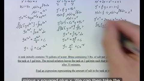 APM 2555 - Linear First Order Equations