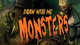 Draw horrifying monsters with me! Time lapse with pro artist!