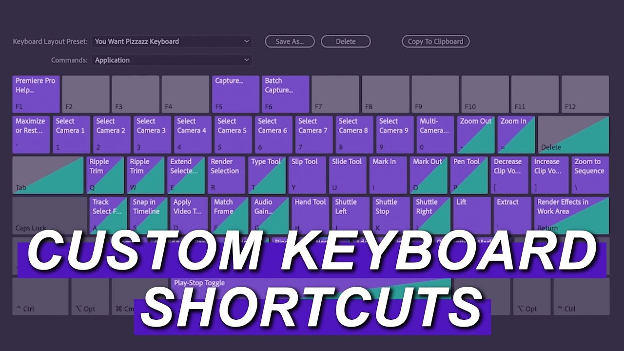 set keyboard shortcuts youtube