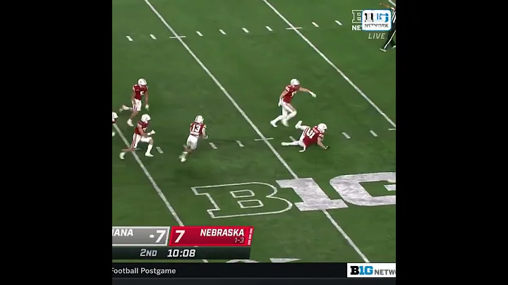Nebraska DB Malcolm Hartzog Blocked Punt Return TD...